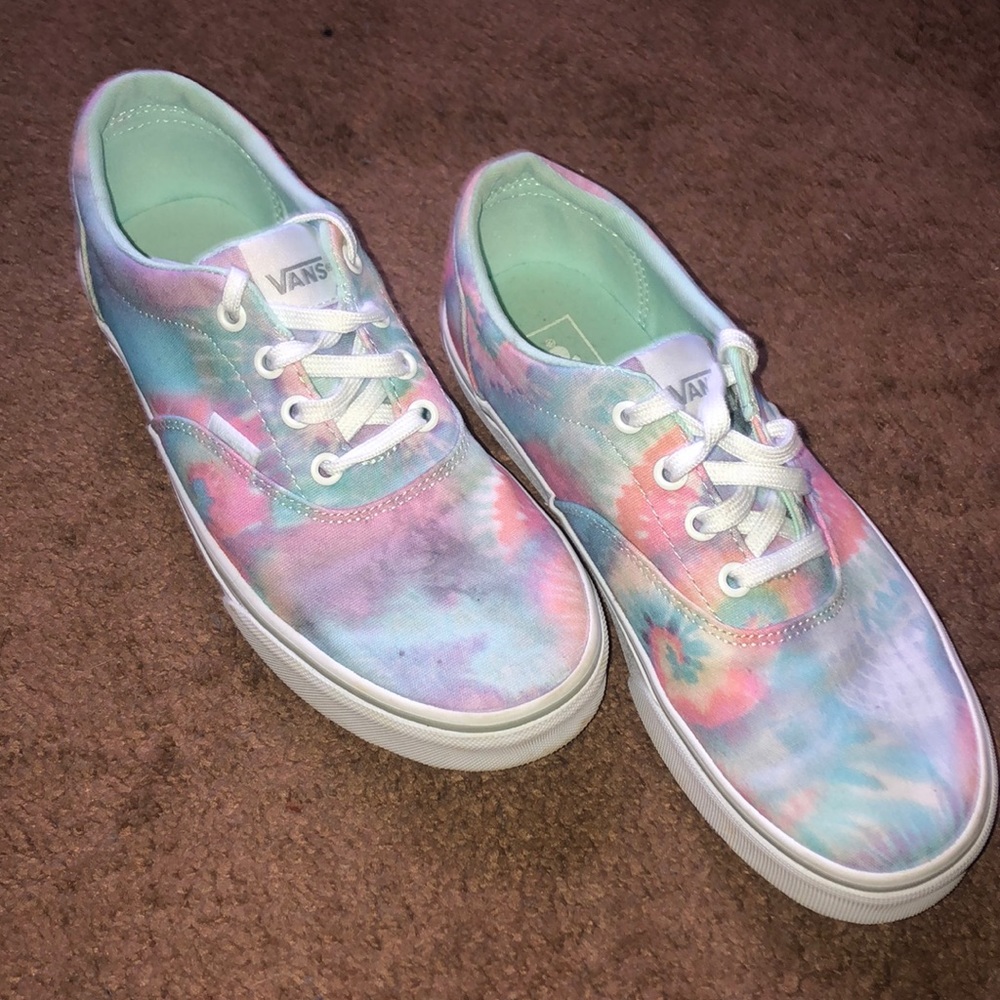 Pastel tie-dye Vans